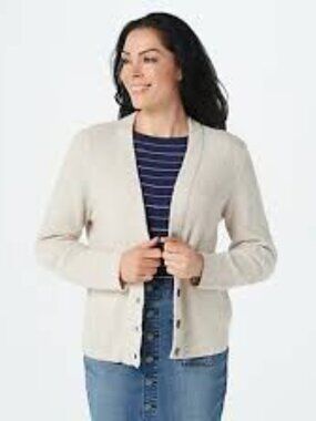 NWT:  Barefoot Dreams Cozy Chic Lite Ribbed Button Front Cardigan Size 2X